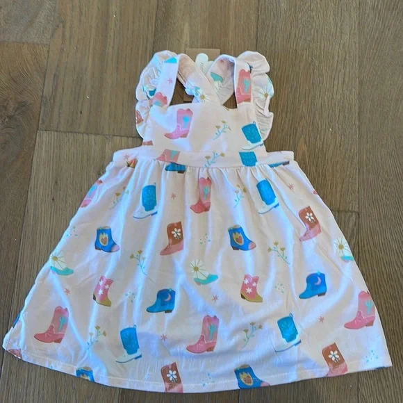 Angel Dear | Dresses | Angel Dear Pink Cowboy Boots Pinafore Bloomers 824  Months | Poshmark